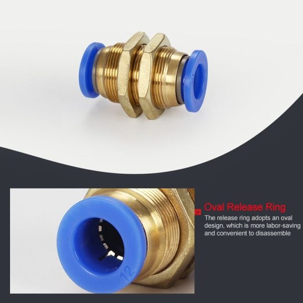 PM-4 LAIZE 10pcs PM Bulkhead Straight Pneumatic Quick Connector - Image 4