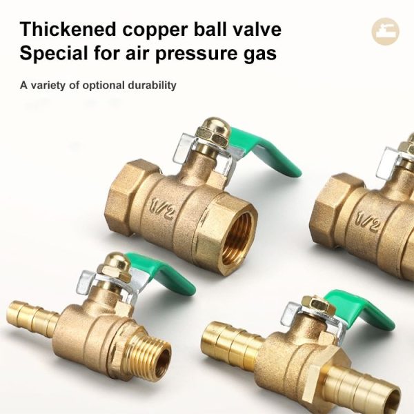 LAIZE Pneumatic Hose Connector Thickened Brass Ball Valve, Size: Inside and Outside 4 Point 1 / 2 inch - Image 3