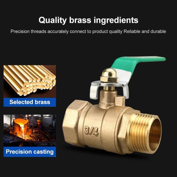 LAIZE Pneumatic Hose Connector Thickened Brass Ball Valve, Size: Inside and Outside 4 Point 1 / 2 inch - Image 6