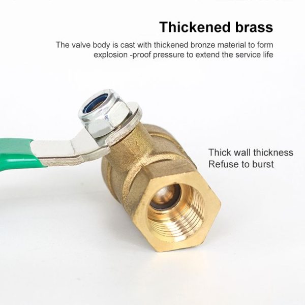 LAIZE Pneumatic Hose Connector Thickened Brass Ball Valve, Size: Double Inside 1 inch G1 - Image 4
