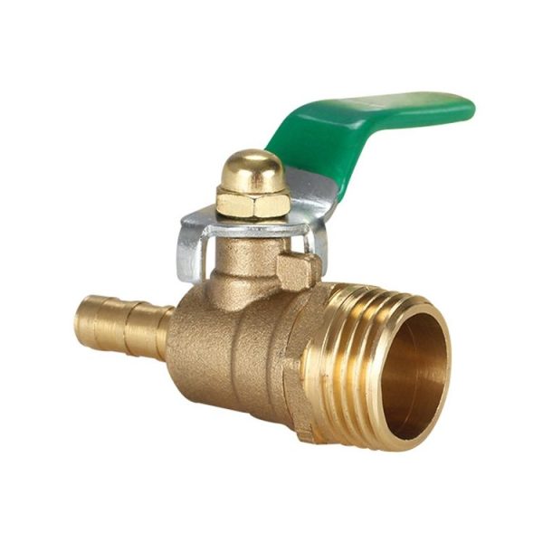 LAIZE Pneumatic Hose Connector Thickened Brass Ball Valve, Size: Outside 2 Point-Barb 8mm