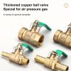 LAIZE Pneumatic Hose Connector Thickened Brass Ball Valve, Size: Outside 3 Point-Barb 8mm - Image 3