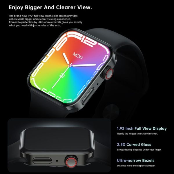 N76 Pro Max 1.92 inch Square Screen Smart Watch Supports Non-invasive Blood Glucose / Blood Oxygen Monitoring (Black) - Image 8