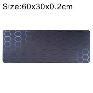 Anti-Slip Rubber Cloth Surface Game Mouse Mat Keyboard Pad, Size: 60 x 30 x 0.2cm (Blue Honeycomb)