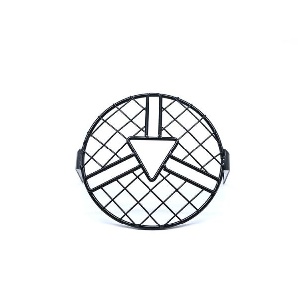 Motorcycle Headlight Arrowhead Grill Guard Retro Round Lamp Grill Cover - Image 2