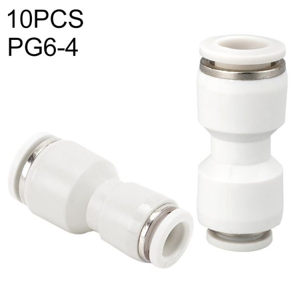 PG6-4 LAIZE 10pcs PG Reducing Straight Pneumatic Quick Fitting Connector