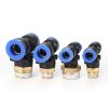 PB10-02 LAIZE 2pcs Plastic T-type Tee Male Thread Pneumatic Quick Connector - Image 2