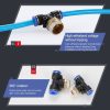 PB10-02 LAIZE 2pcs Plastic T-type Tee Male Thread Pneumatic Quick Connector - Image 7