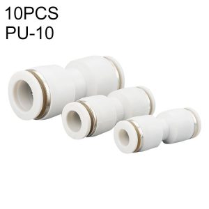 PU-10 LAIZE 10pcs PU Straight Pneumatic Quick Fitting Connector