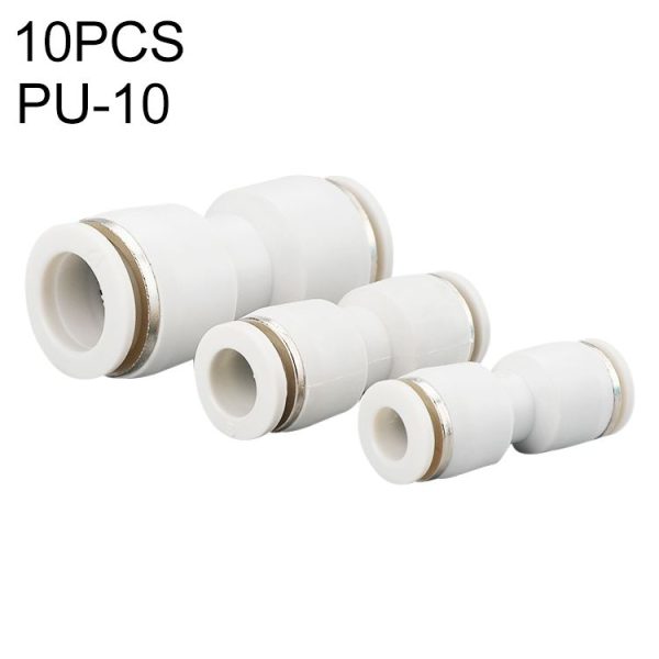 PU-10 LAIZE 10pcs PU Straight Pneumatic Quick Fitting Connector