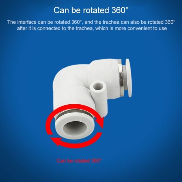 PV-4 LAIZE 10pcs PV Elbow Pneumatic Quick Fitting Connector - Image 5