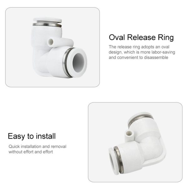 PV-16 LAIZE 2pcs PV Elbow Pneumatic Quick Fitting Connector - Image 2
