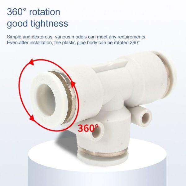 PE-16 LAIZE PE T-type Tee Pneumatic Quick Fitting Connector - Image 4