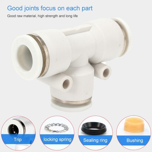PE-16 LAIZE PE T-type Tee Pneumatic Quick Fitting Connector - Image 5