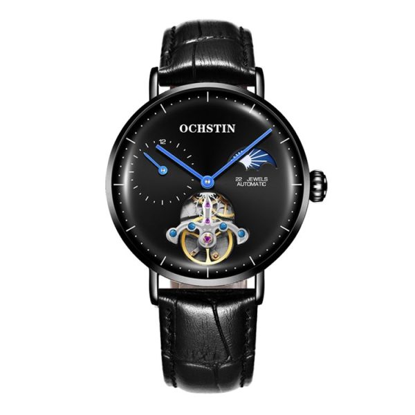 OCHSTIN 6121B Masterpiece Tourbillon Mechanical Men Watch (Black-Black)
