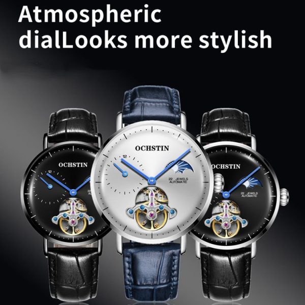 OCHSTIN 6121B Masterpiece Tourbillon Mechanical Men Watch (Black-Black) - Image 2
