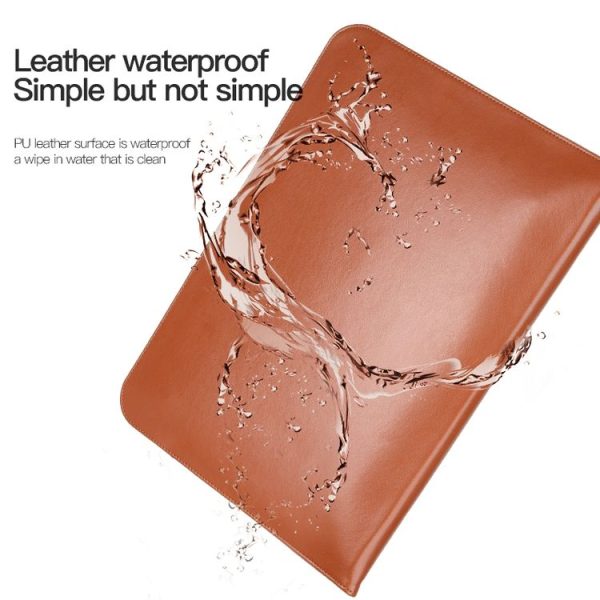 13.3 / 13.6 / 14 inch Laptop Ultra-thin Leather Laptop Sleeve (Black) - Image 3