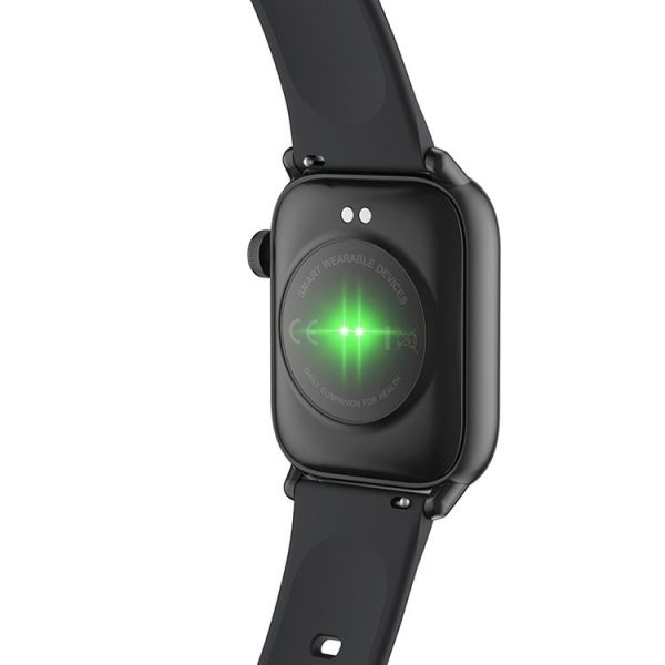 Hoco Y3 1.69 inch 2.5D HD Capacitive Touch Screen IP68 Smart Sports Watch (Black) - Image 4