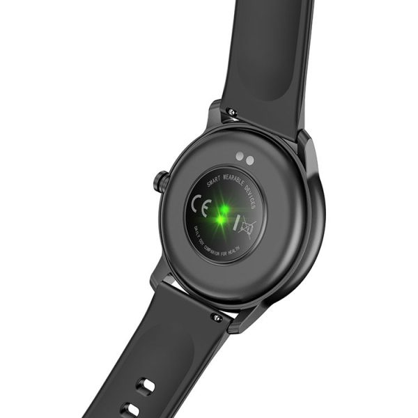 Hoco Y4 1.28 inch 2.5D HD Capacitive Touch Screen IP68 Smart Sports Watch (Black) - Image 4
