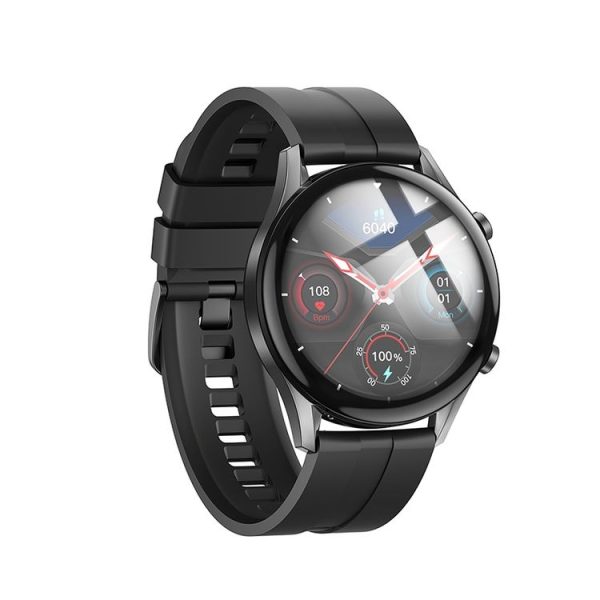 Hoco Y7 1.32 inch TFT OGS Capacitive Touch Screen IP68 Smart Sports Watch (Black) - Image 2