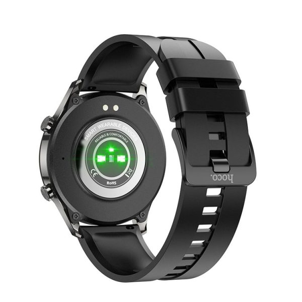 Hoco Y7 1.32 inch TFT OGS Capacitive Touch Screen IP68 Smart Sports Watch (Black) - Image 3