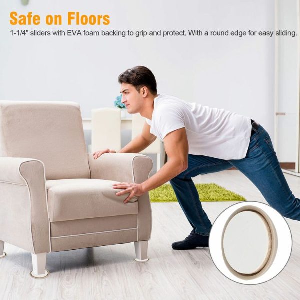 32 in 1 25mm Round Table Chairs Non-slip Foot Mat - Image 5