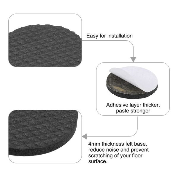 40 in 1 38mm Round Plaid EVA Table Sofa Slip-proof Noise-reducing Foot Pads - Image 3