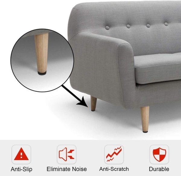 40 in 1 38mm Round Plaid EVA Table Sofa Slip-proof Noise-reducing Foot Pads - Image 4