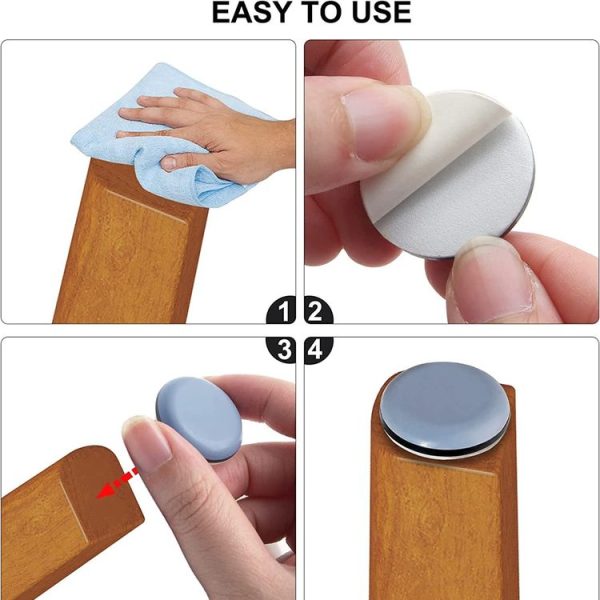16 in 1 20mm Round Table Chairs Non-slip Foot Mat - Image 4