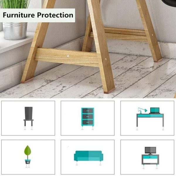 2pcs 22mm Round Plaid EVA Table Sofa Slip-proof Noise-reducing Foot Pads - Image 5