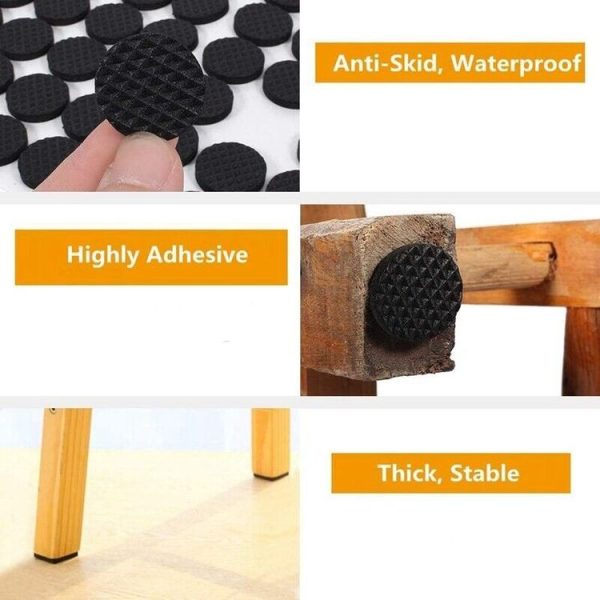2pcs 22mm Round Plaid EVA Table Sofa Slip-proof Noise-reducing Foot Pads - Image 7