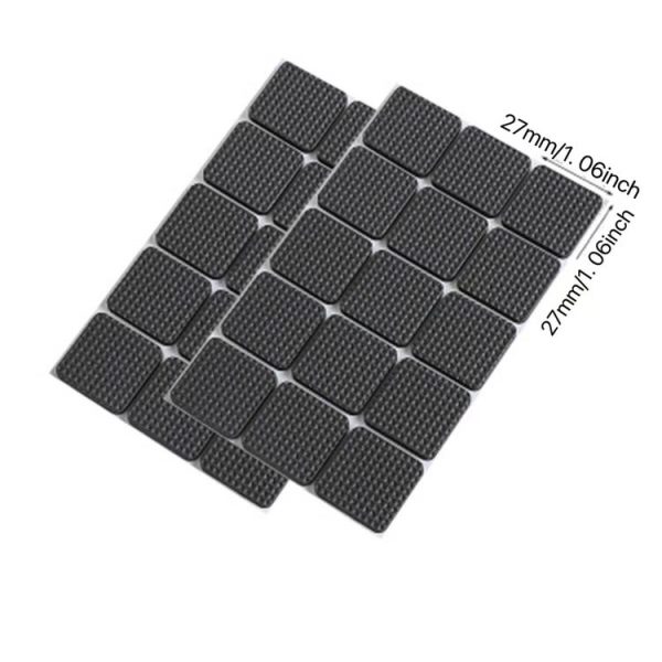 2pcs 27mm Square Plaid EVA Table Sofa Slip-proof Noise-reducing Foot Pads - Image 2