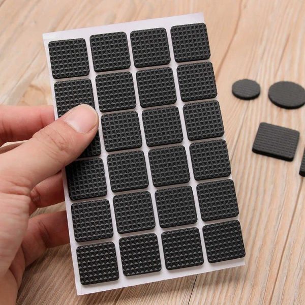 2pcs 27mm Square Plaid EVA Table Sofa Slip-proof Noise-reducing Foot Pads - Image 3