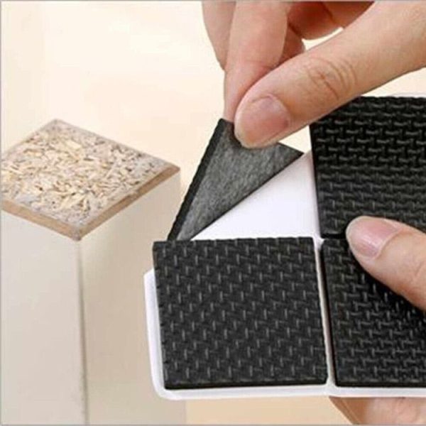 2pcs 27mm Square Plaid EVA Table Sofa Slip-proof Noise-reducing Foot Pads - Image 4
