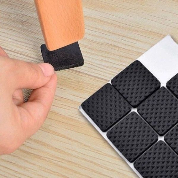 2pcs 27mm Square Plaid EVA Table Sofa Slip-proof Noise-reducing Foot Pads - Image 5