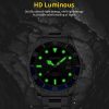 OCHSTIN 7019E Multifunctional Quartz Waterproof Luminous Steel Strap Men Watch (Blue Red+Silver) - Image 5