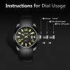 Addies MY-1601 Regular Version Silicone Watchstrap Quartz Watch, Support Calendar, Size: L (Blue) - Image 7