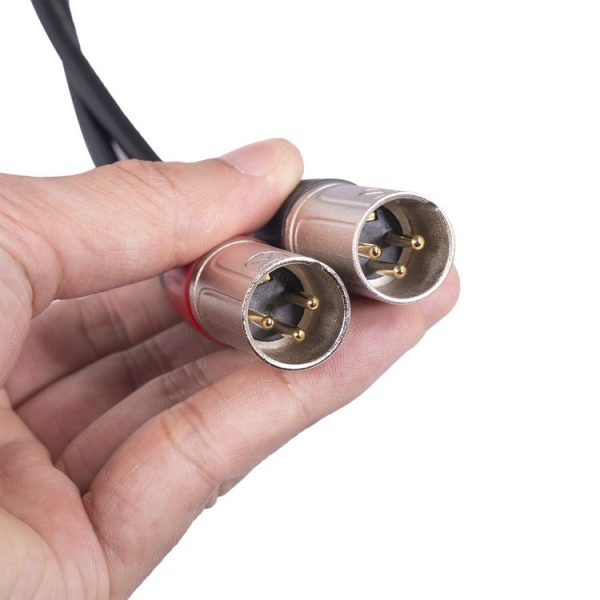 TC227YXK402-03 3.5mm Female to Dual XLR 3pin Male Audio Cable, Length: 30cm (Red Black) - Image 4