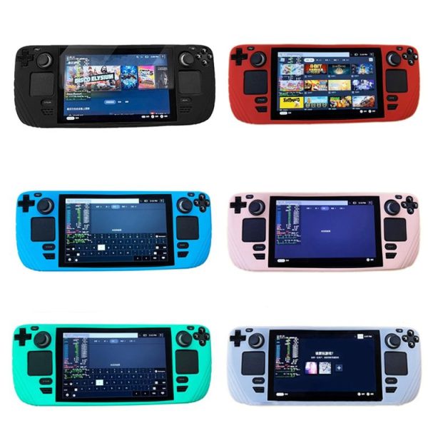 Steam Deck Shockproof Silicone Game Console Protective Case (Pink) - Image 3