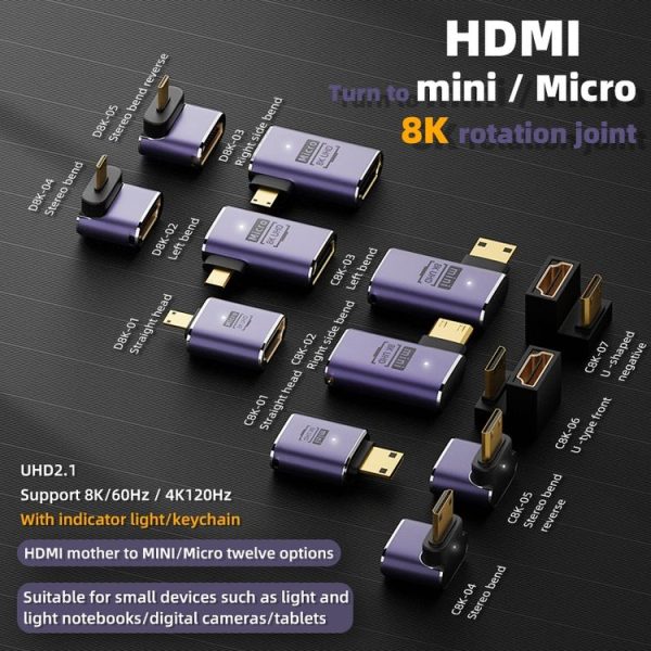 C8K-07 8K HDMI 2.1 to Micro HDMI Adapter - Image 2