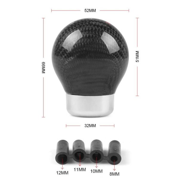 Universal Car Carbon Fiber Gear Shift Knob, 5-speed - Image 5