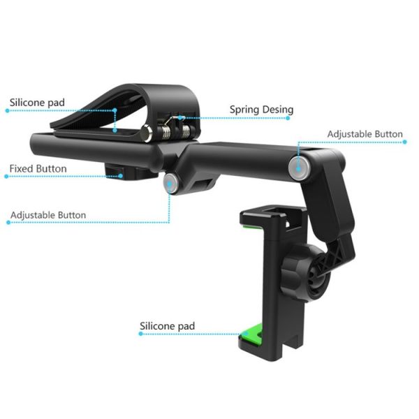 Multifunctional Car Sun Visor Rear Seat Mobile Phone Holder (Grey) - Image 2
