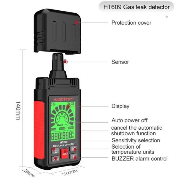 HABOTEST HT609 Portable Combustible Gas Detector - Image 2
