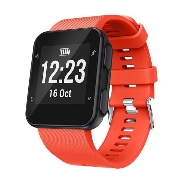 Garmin Forerunner 35 2pcs Silicone Sport Watch Band with 2pcs Tempered Glass Film (Orange) - Image 3