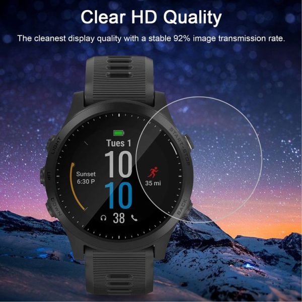 Garmin Forerunner 945 2pcs Silicone Watch Band with 2pcs Tempered Glass Film (Midnight Blue) - Image 6