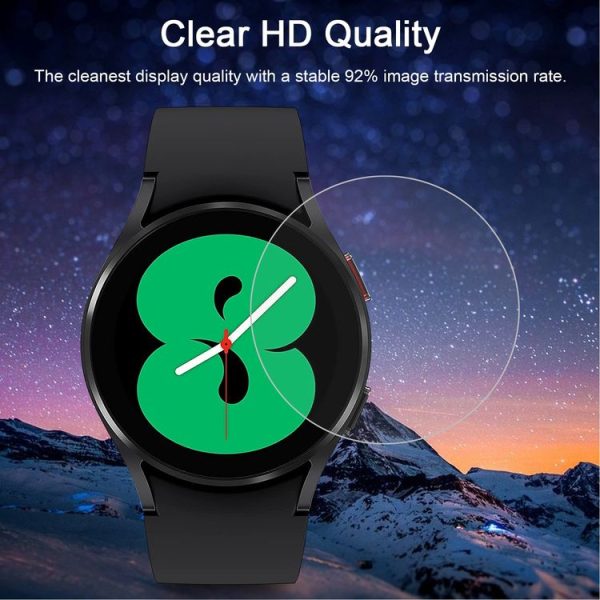 Samsung Galaxy Watch4 40mm 2pcs Silicone Colorful Buckle Watch Band with 2pcs Tempered Glass Film (Red) - Image 6