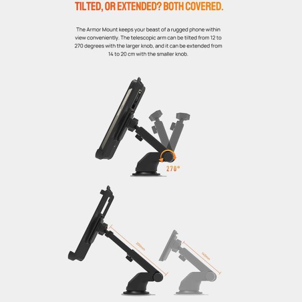 Ulefone Car Suction Cup Phone Holder (Black) - Image 5
