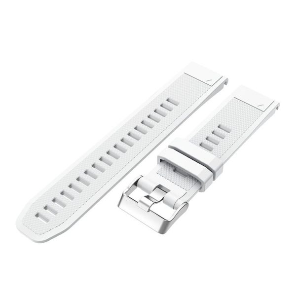 Garmin Fenix 5 2pcs Silicone Watch Band with 2pcs Tempered Glass Film (White) - Image 3
