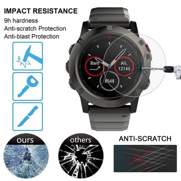 Garmin Fenix 5X 26mm 2pcs Quick Removable Silicone Watch Band with 2pcs Tempered Glass Film (White) - Image 5