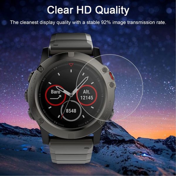 Garmin Fenix 5X 26mm 2pcs Quick Removable Silicone Watch Band with 2pcs Tempered Glass Film (White) - Image 6